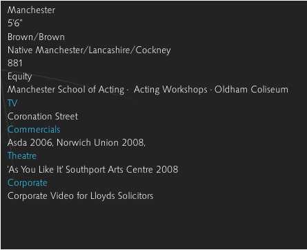 MANCHESTER ACTOR
